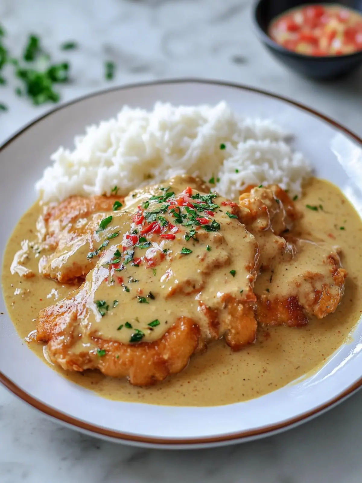 Crispy Filipino Chicken ala King with Creamy Sauce Delight 2 Filipino Chicken ala King with Creamy Sauce