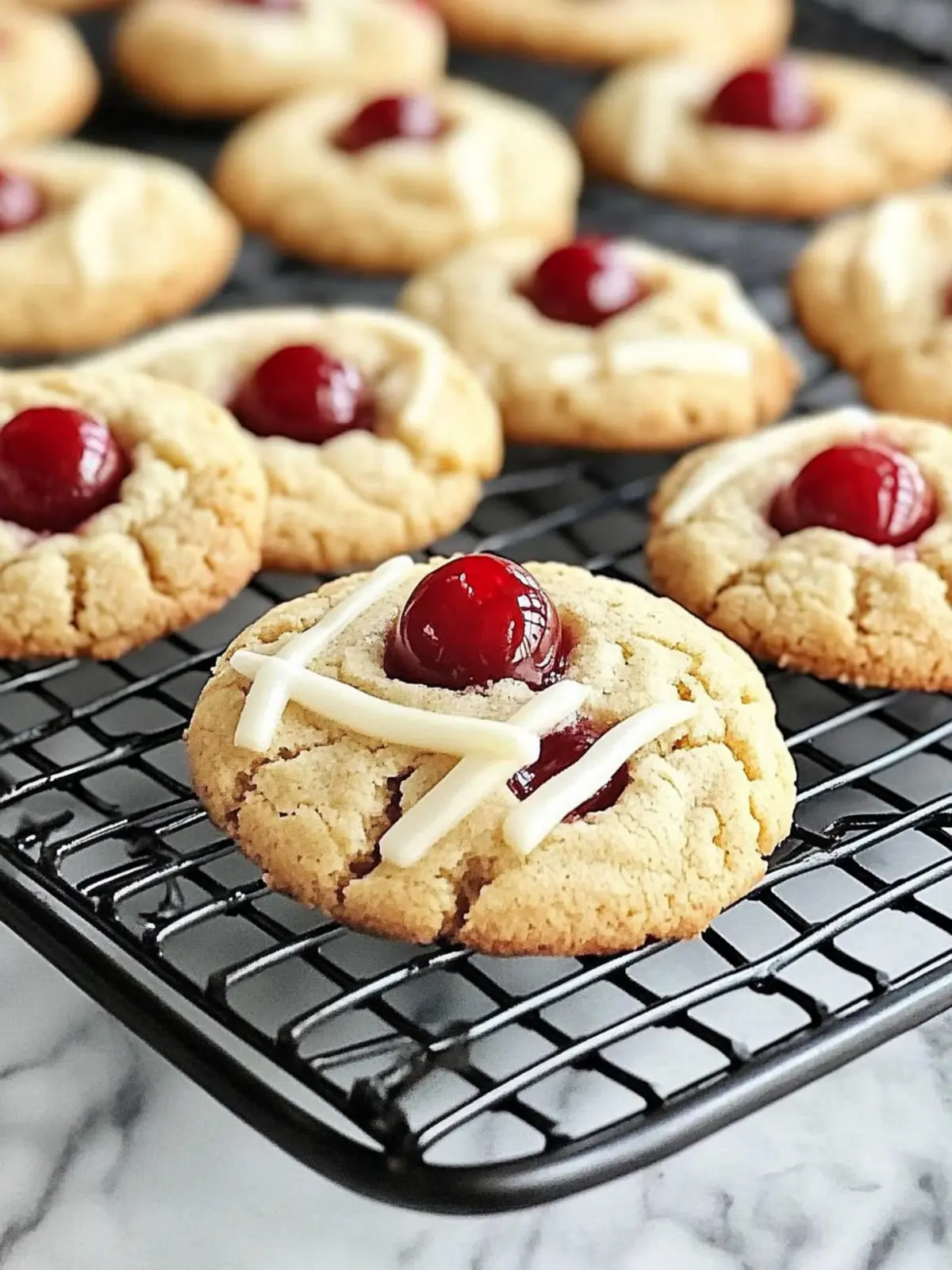 Cherry Almond Cookies: Chewy Bliss with a Creamy Surprise 3 Cherry Almond Cookies