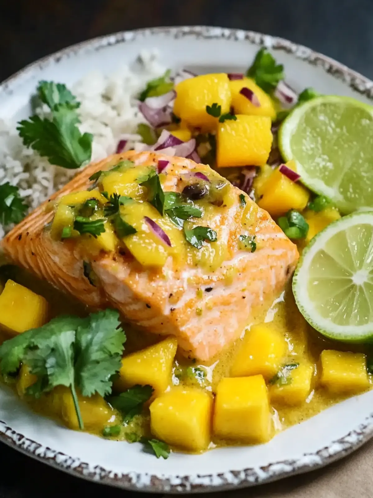 Savor the Flavor: Curry Salmon with Mango in 30 Minutes 3 Curry Salmon with Mango