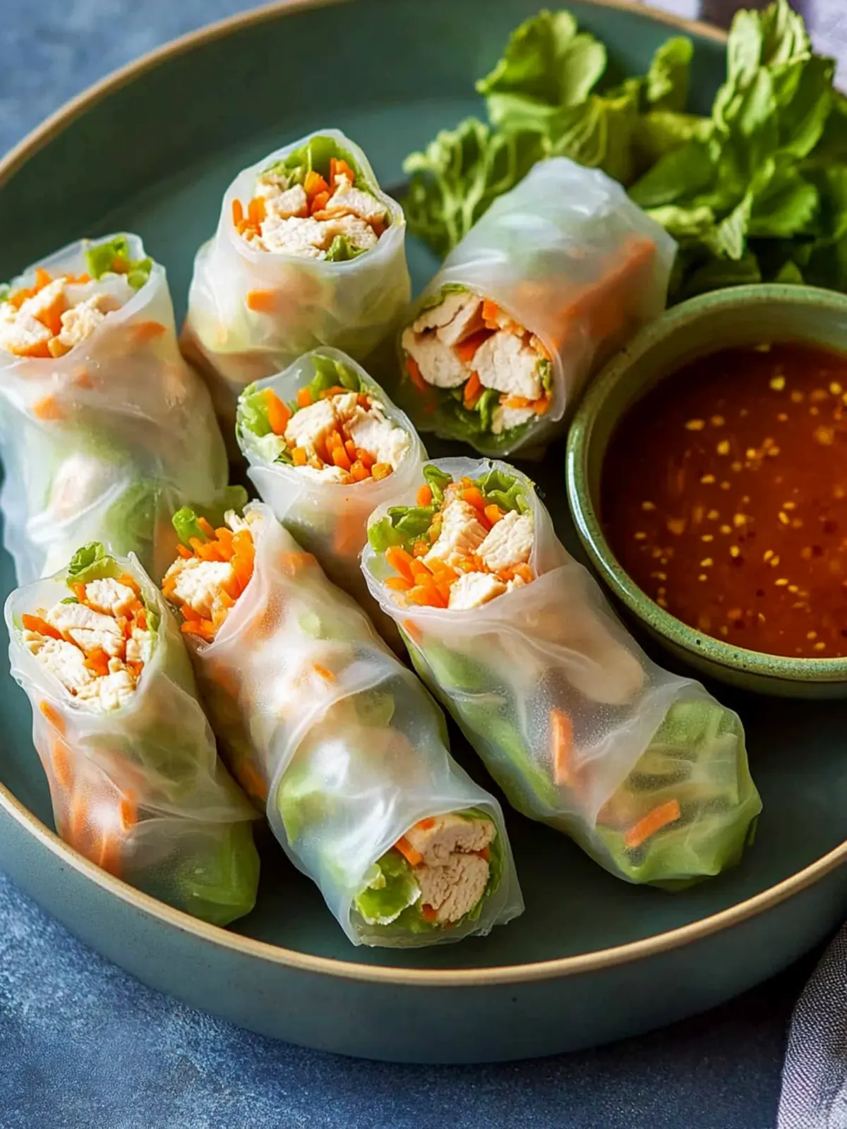 Savory Chicken Spring Rolls: Your Easy Fresh Meal Upgrade 3 Chicken Spring Rolls