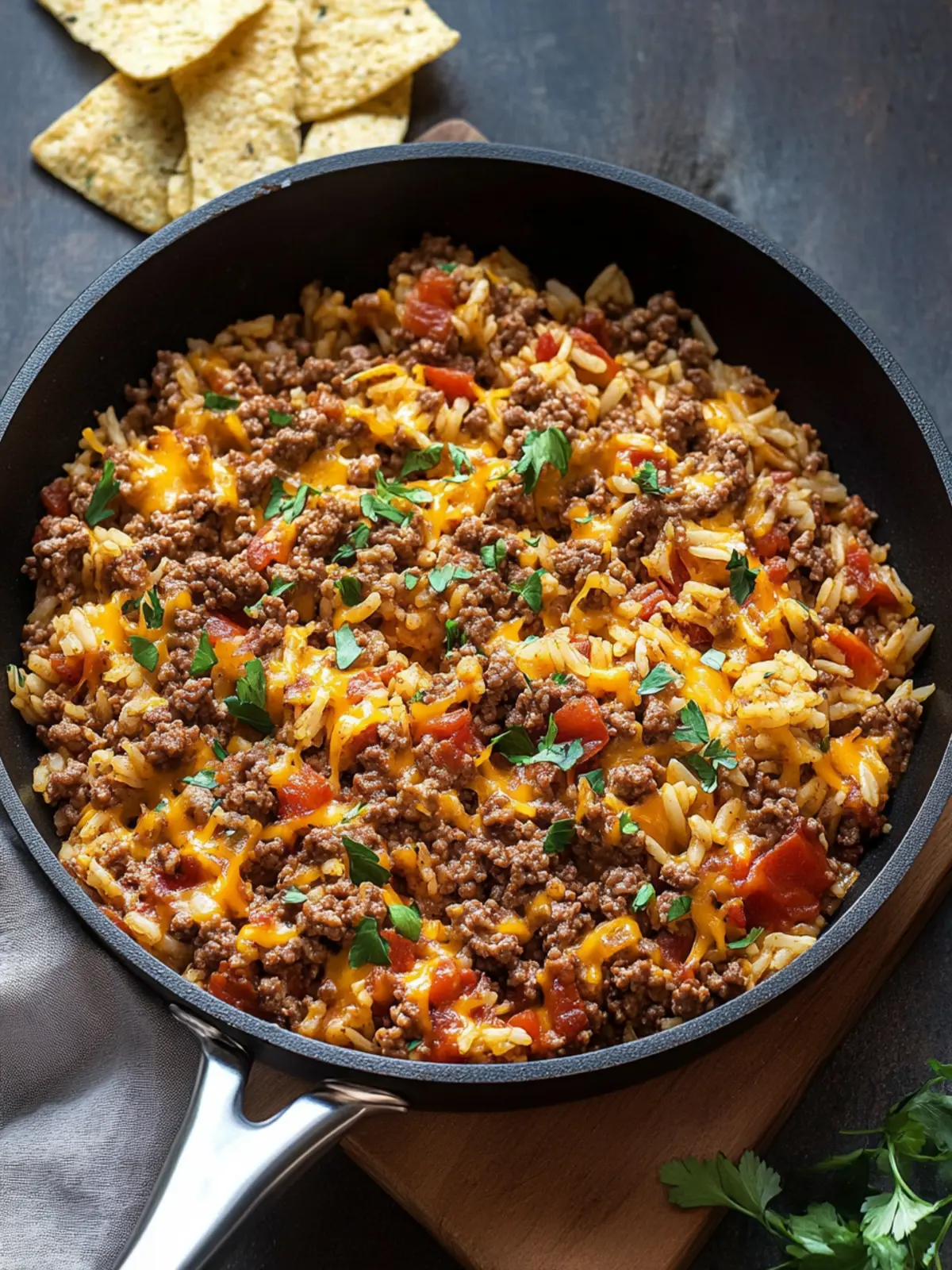 Savory Ground Beef and Rice Skillet Ready in 30 Minutes 5 Ground Beef and Rice Skillet