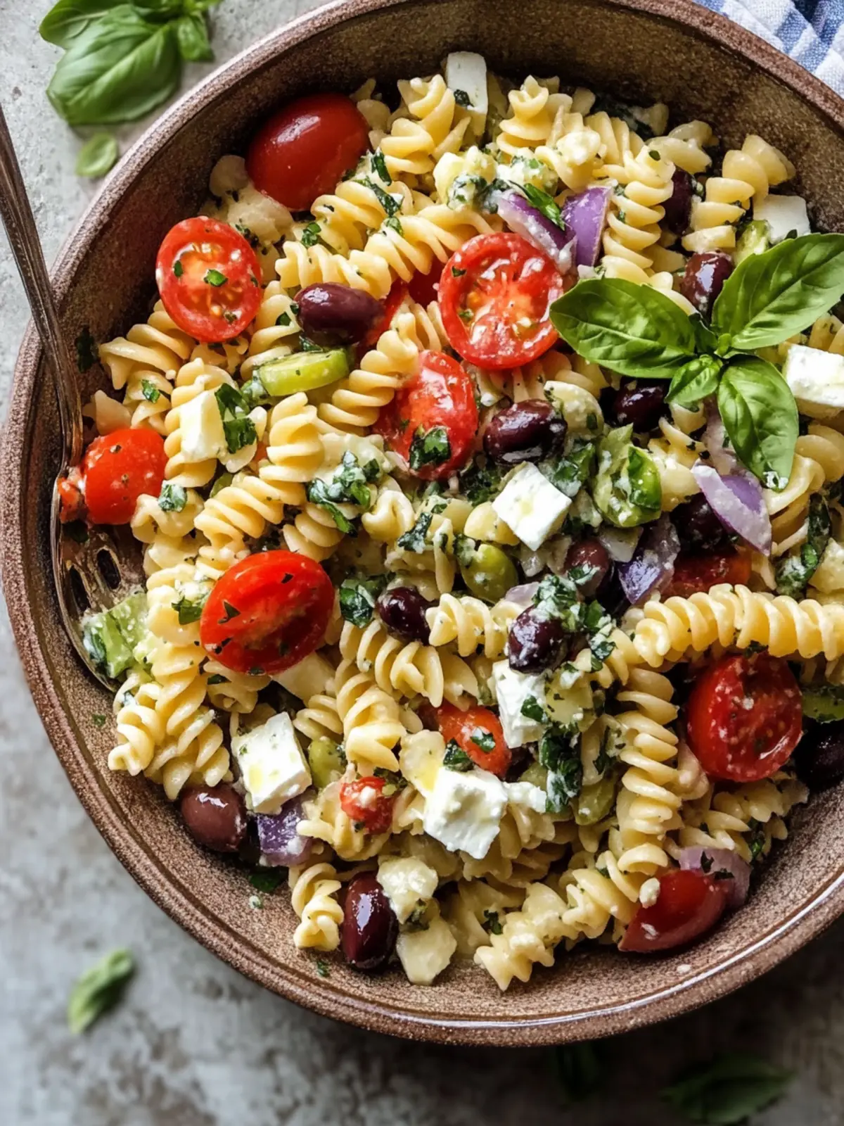 Delicious Greek Olive Pasta Salad That Beats Fast Food Every Time 5 Greek Olive Pasta Salad.