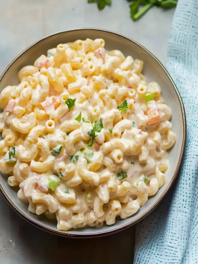 Tangy and Creamy Macaroni Salad