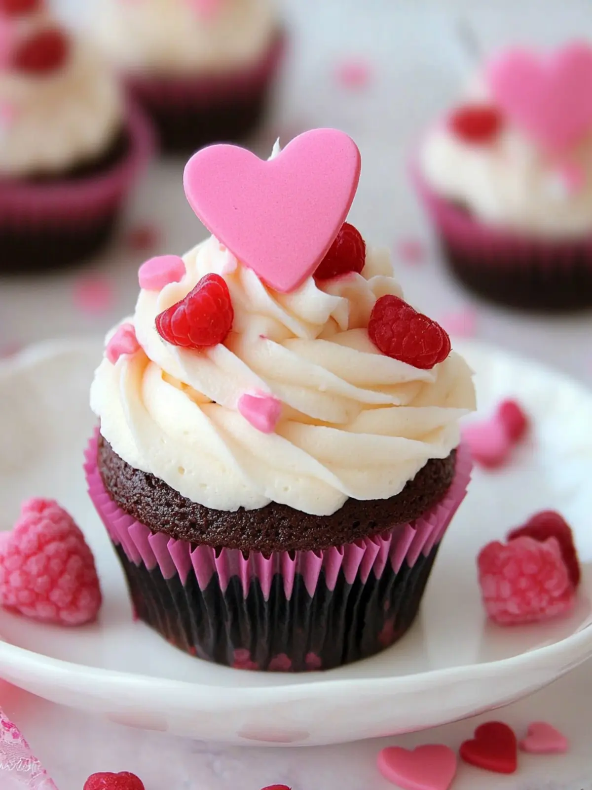 Irresistible Valentine Raspberry Cream Filled Cupcakes to Love 2 Valentine Raspberry Cream Filled Cupcake with a Cupcake