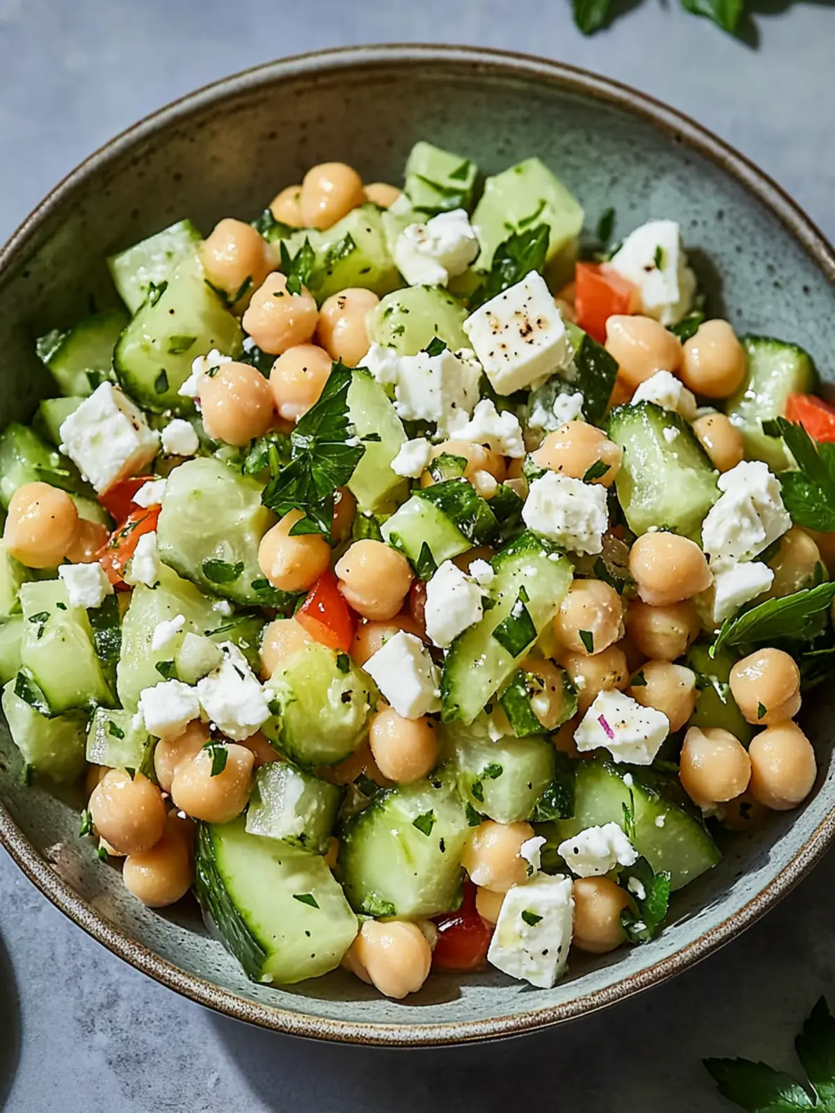 Refresh Your Day with Cucumber Chickpea Salad with Feta & Lemon 2 Cucumber Chickpea Salad with Feta & Lemon