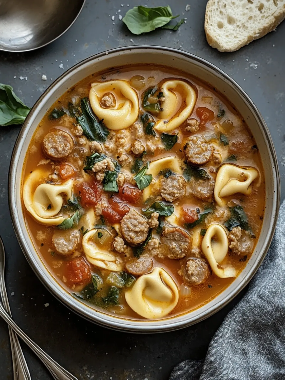 Spicy Italian Sausage and Tortellini Soup to Warm Your Soul 2 Spicy Italian Sausage and Tortellini Soup to Warm Your Soul