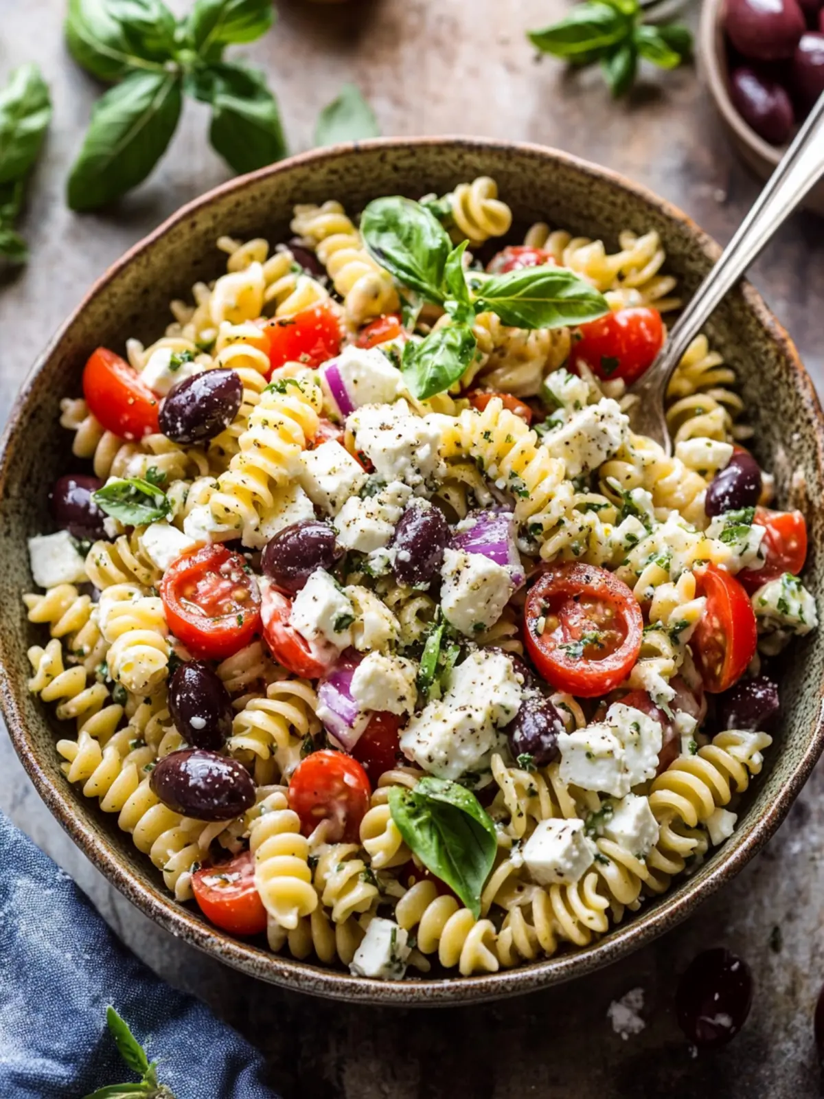 Delicious Greek Olive Pasta Salad That Beats Fast Food Every Time 4 Greek Olive Pasta Salad.