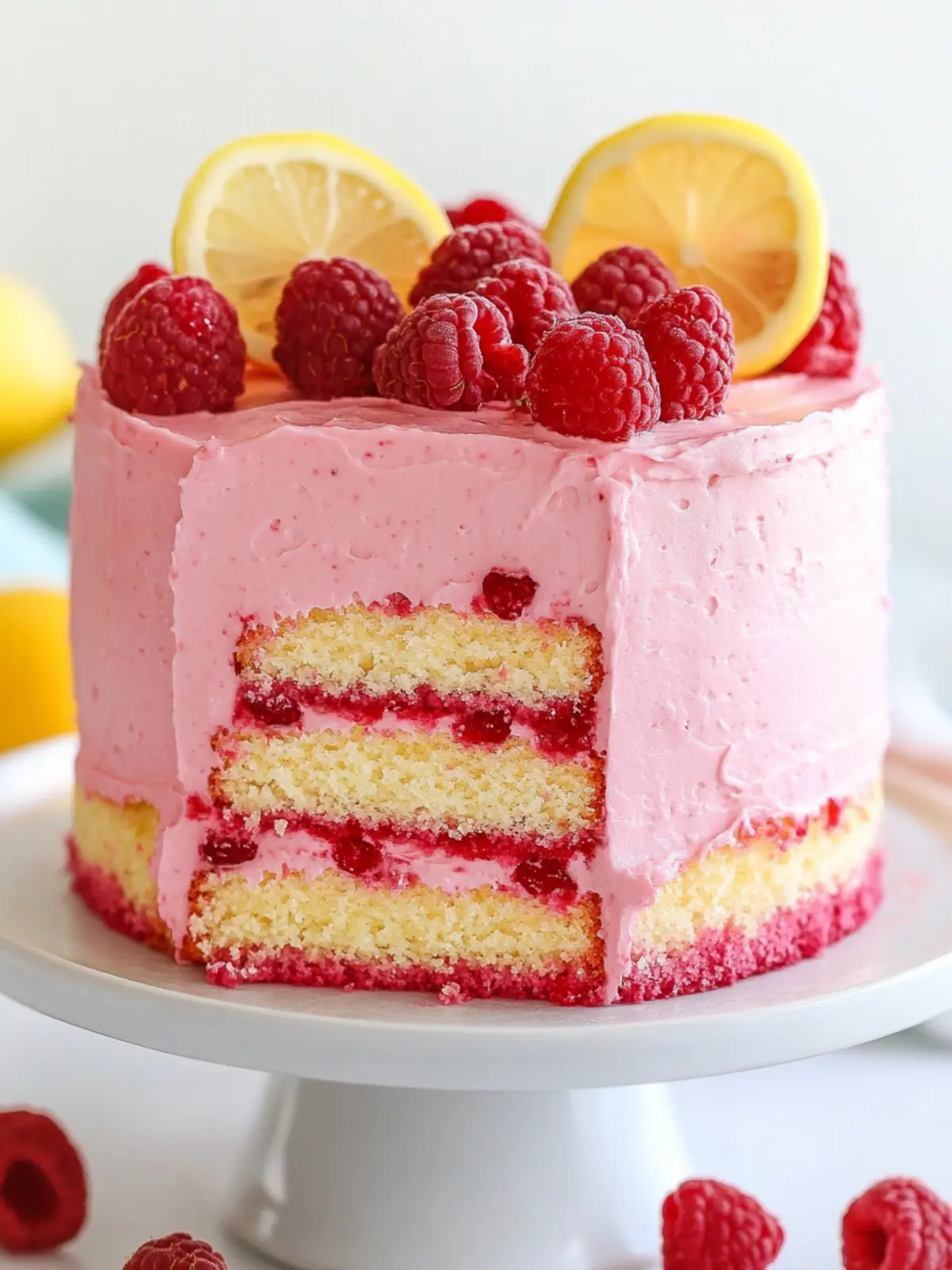 Lemon Raspberry Layer Cake That Celebrates Spring Flavors 4 Lemon Raspberry Layer Cake