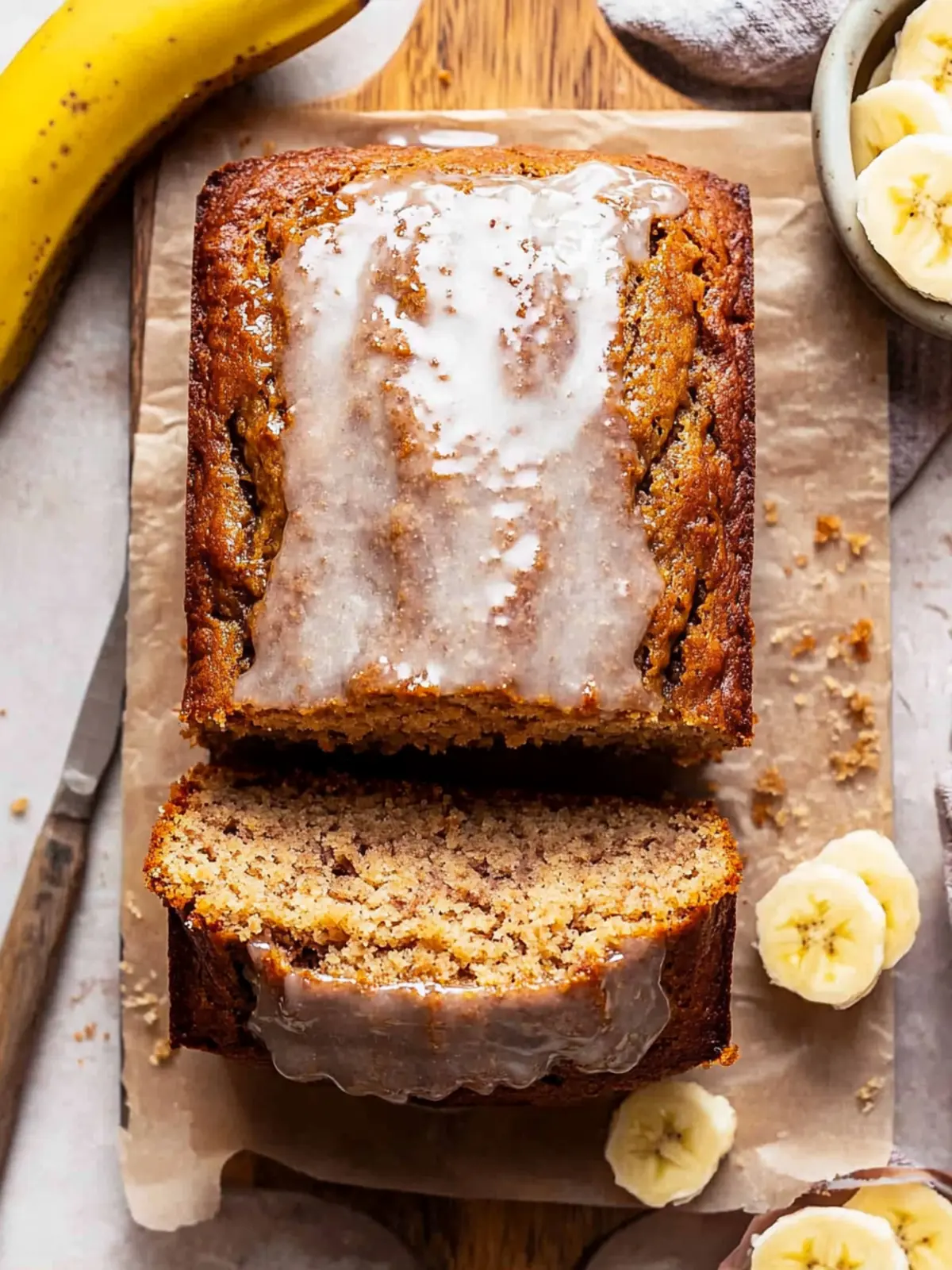 Ultra Moist Brown Butter Banana Bread with Irresistible Glaze 2 Ultra Moist Brown Butter Banana Bread with Glaze