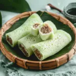 Malaysian Kuih Dadar: Irresistible Pandan Crepes with Coconut Filling 8 Malaysian Kuih Dadar (Pandan Crepes with Coconut Filling)