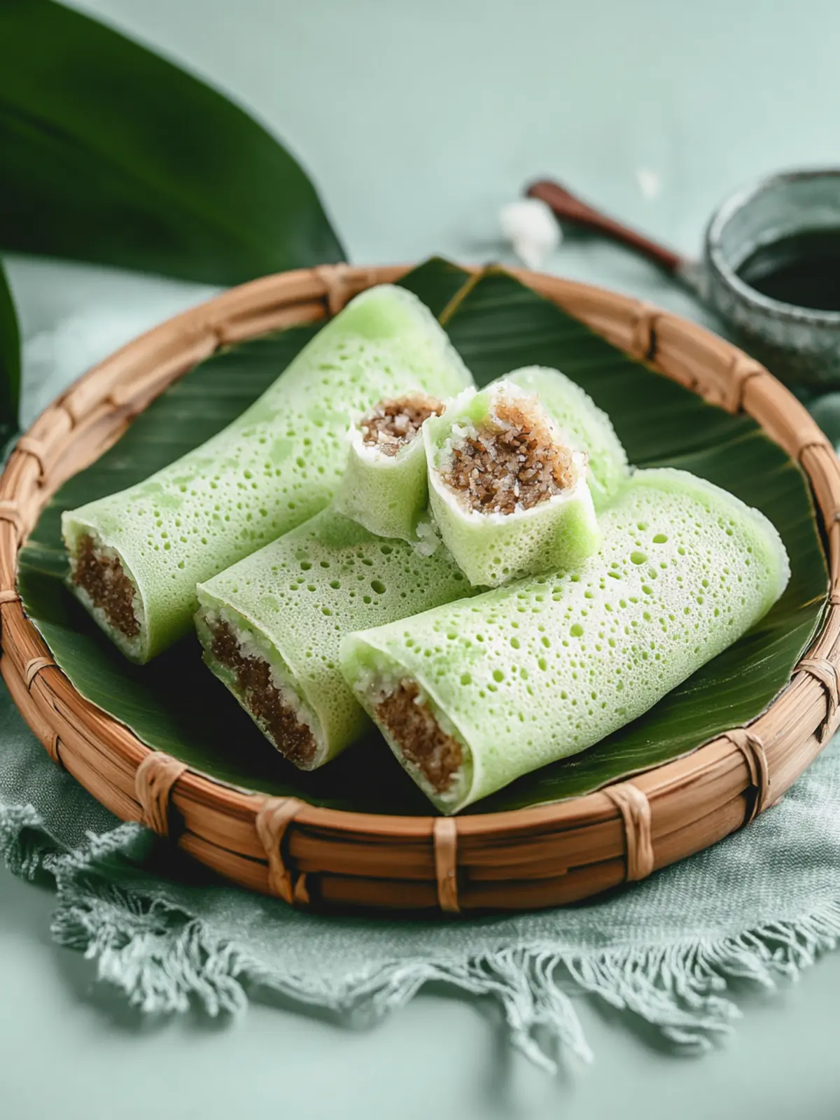 Malaysian Kuih Dadar: Irresistible Pandan Crepes with Coconut Filling 5 Malaysian Kuih Dadar (Pandan Crepes with Coconut Filling)