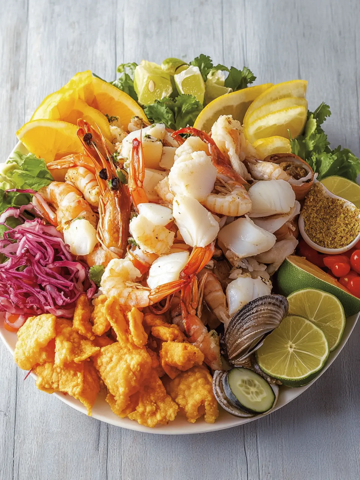 Savory Peruvian Jalea: A Seafood Platter Adventure! 3 Peruvian Jalea (Seafood Platter)