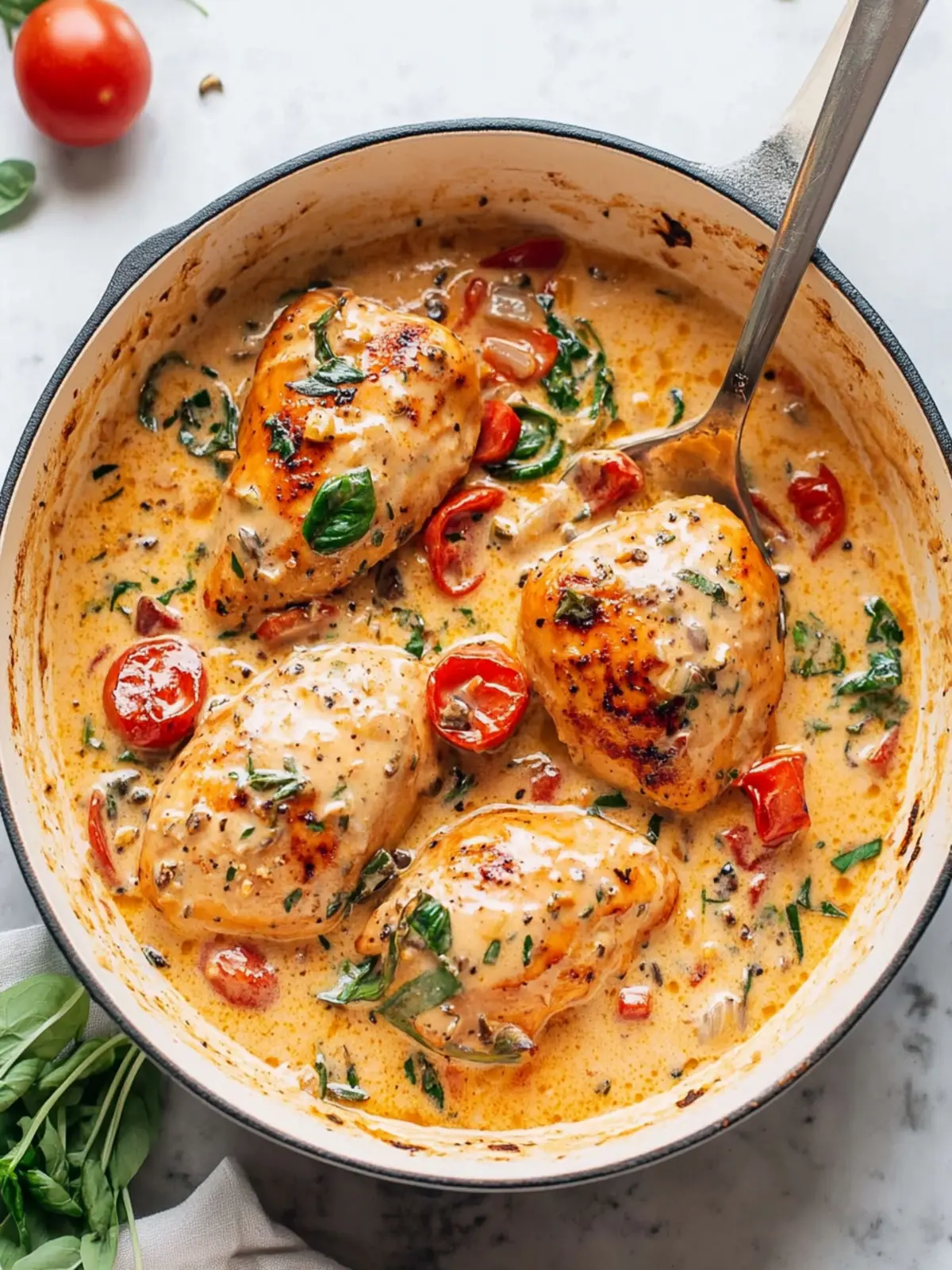 Creamy Tuscan Chicken - Quick and Irresistibly Delicious! 3 Creamy Tuscan Chicken (Easy 30-Minute Recipe!)