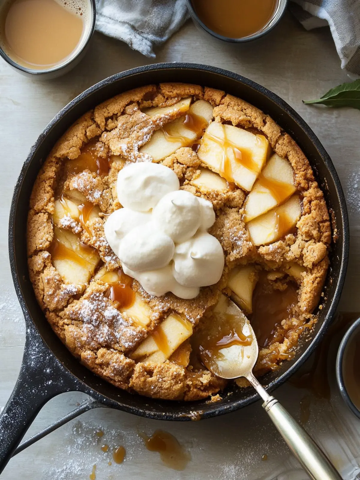 Caramel Apple Cookie Skillet: Cozy Dessert Bliss Awaits 4 Caramel Apple Cookie Skillet