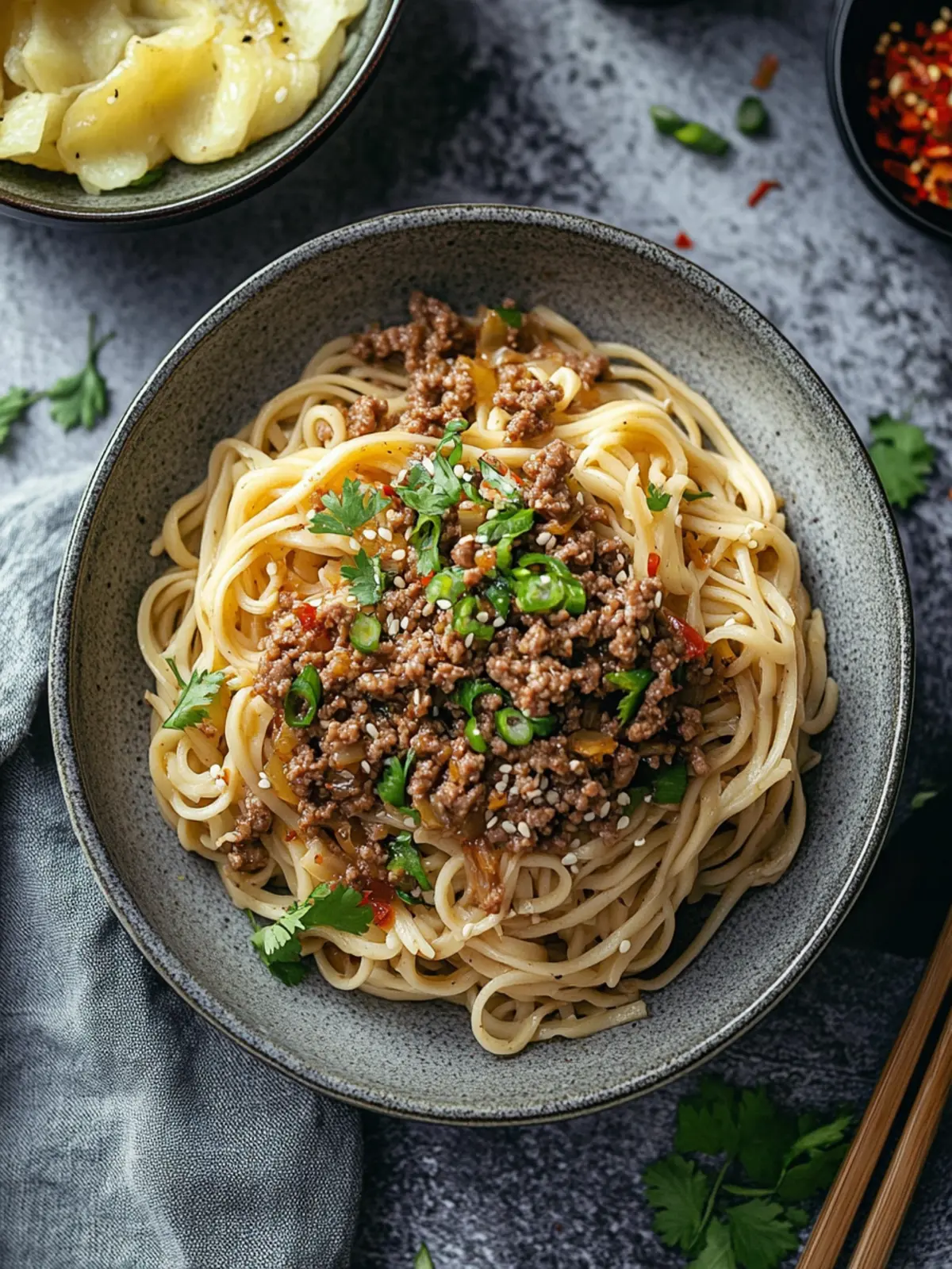 Savory Asian Ground Beef Noodles in One Quick Pot 2 Asian Ground Beef Noodles