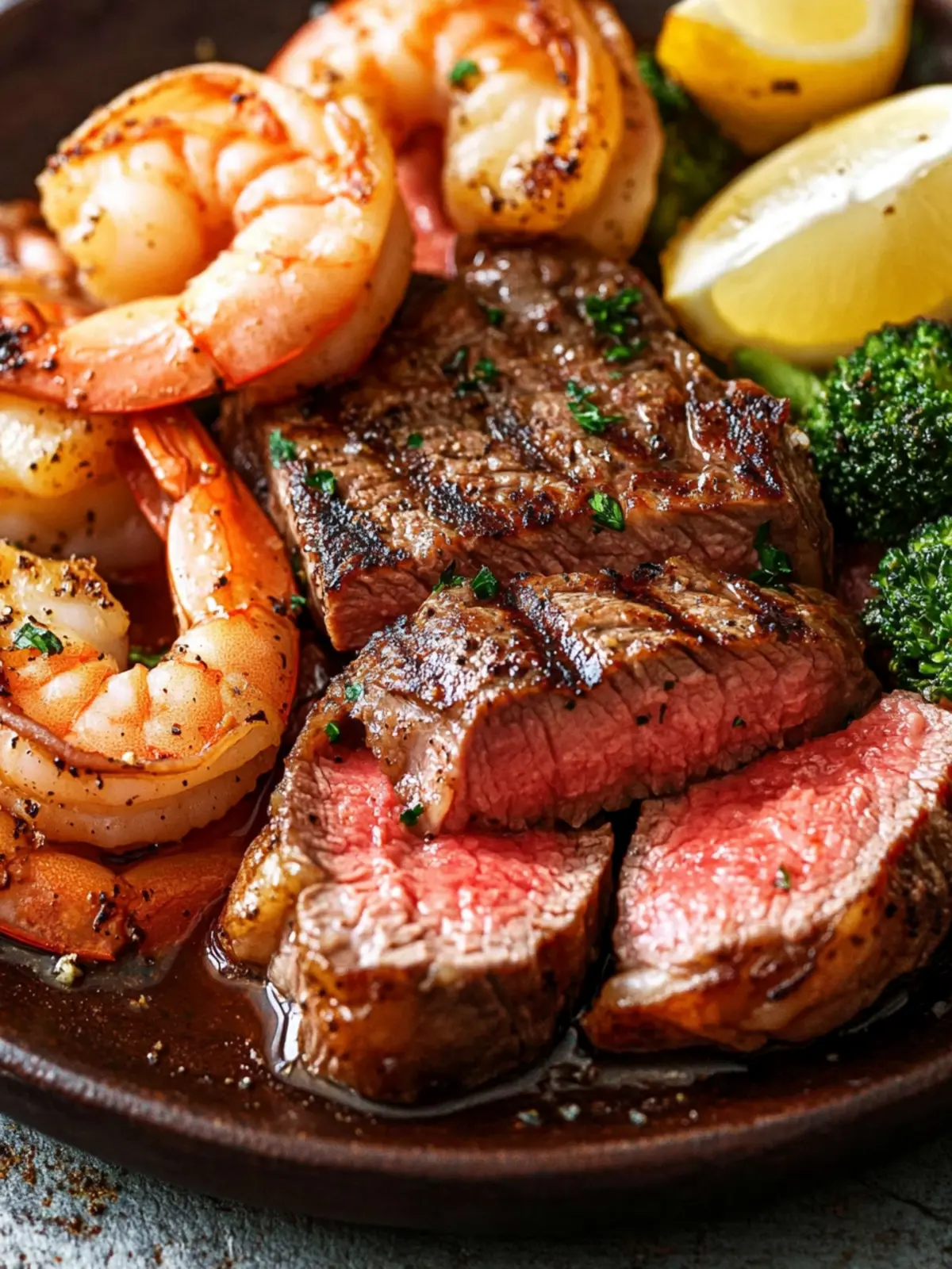 Surf and Turf Delight: Perfect NY Steak and Shrimp Combo 2 Surf and Turf (NY Steak and Shrimp)