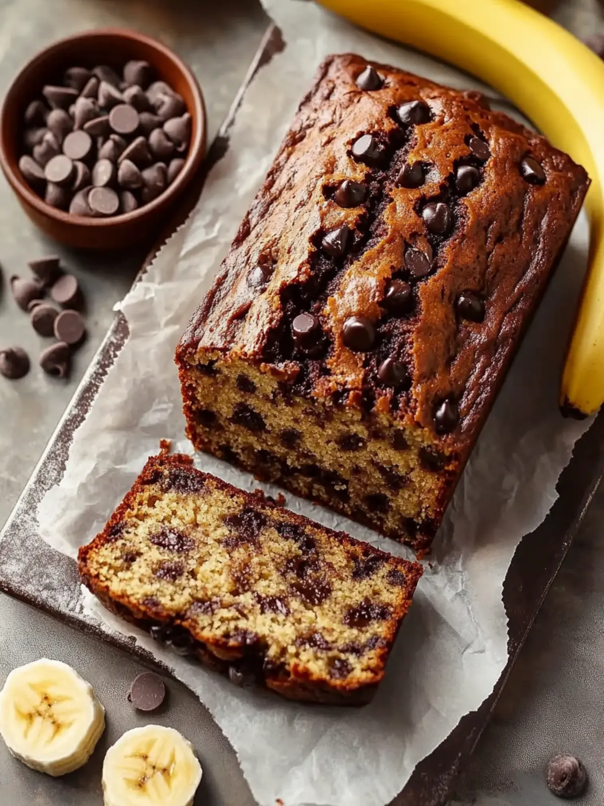 Moist Sweet Chocolate Chip Banana Bread That Everyone Loves 3 Sweet Chocolate Chip Banana Bread