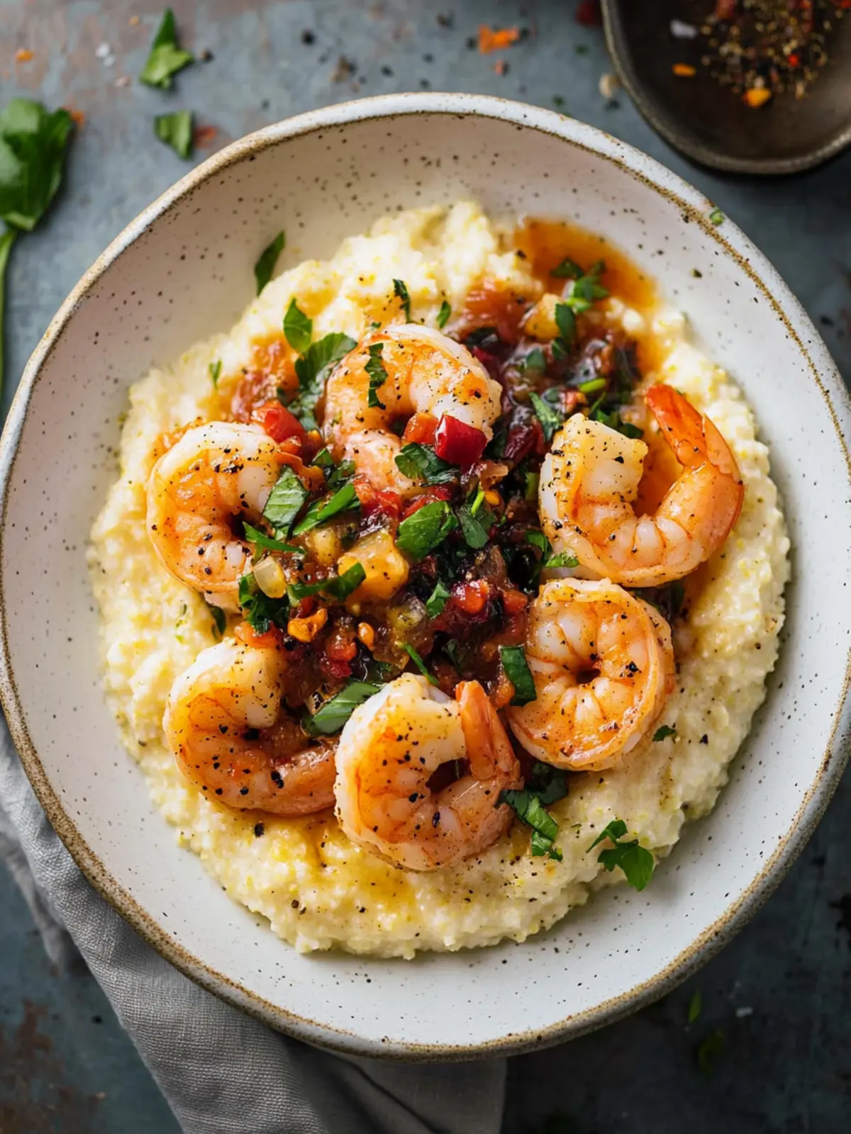 Delicious Cauliflower Grits with Spicy Shrimp Your New Favorite Dish 2 Cauliflower Grits with Spicy Shrimp