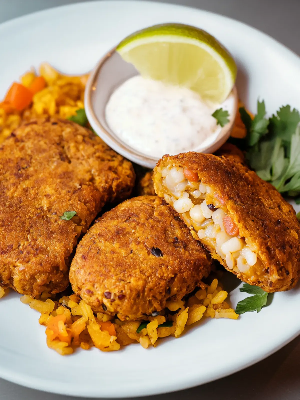 Crispy Peruvian Tacu Tacu: Comfort in Every Bite 2 Peruvian Tacu Tacu (Rice and Bean Patties)