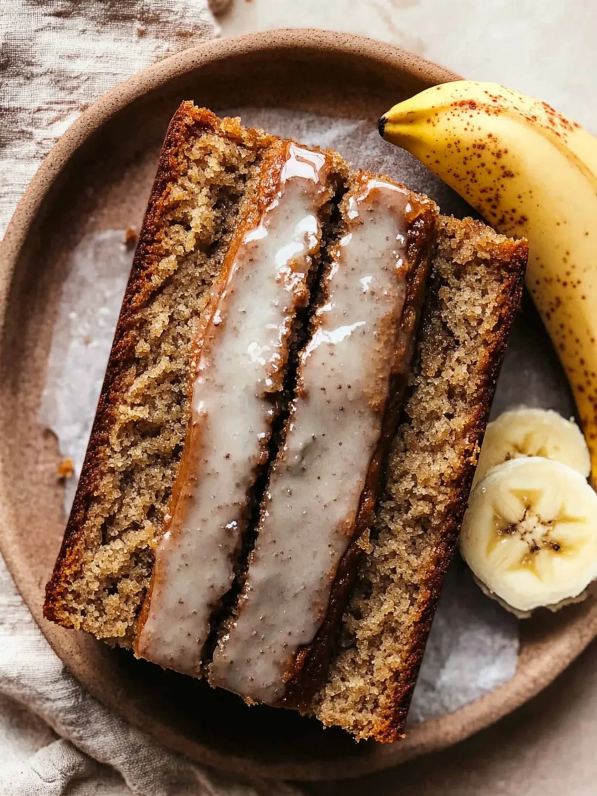 Ultra Moist Brown Butter Banana Bread with Irresistible Glaze 4 Ultra Moist Brown Butter Banana Bread with Glaze