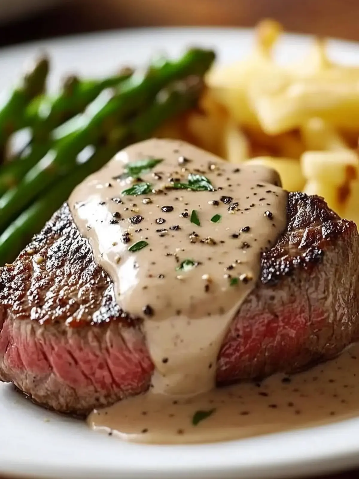 Steak with Creamy Peppercorn Sauce: Restaurant-Style at Home 3 Steak with Creamy Peppercorn Sauce (Restaurant-Style at Home)