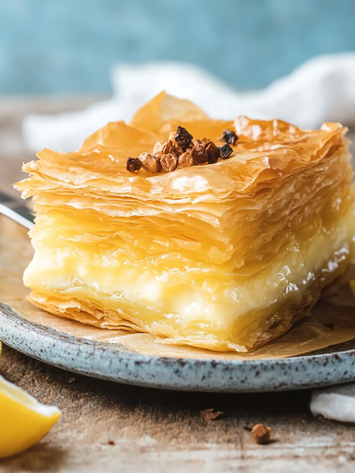 Delicious Greek Galaktoboureko: Custard-Filled Phyllo Bliss 2 Greek Galaktoboureko (Custard Filled Phyllo Pastry)