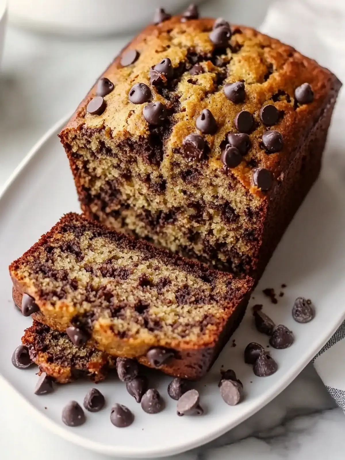 Moist Sweet Chocolate Chip Banana Bread That Everyone Loves 4 Sweet Chocolate Chip Banana Bread