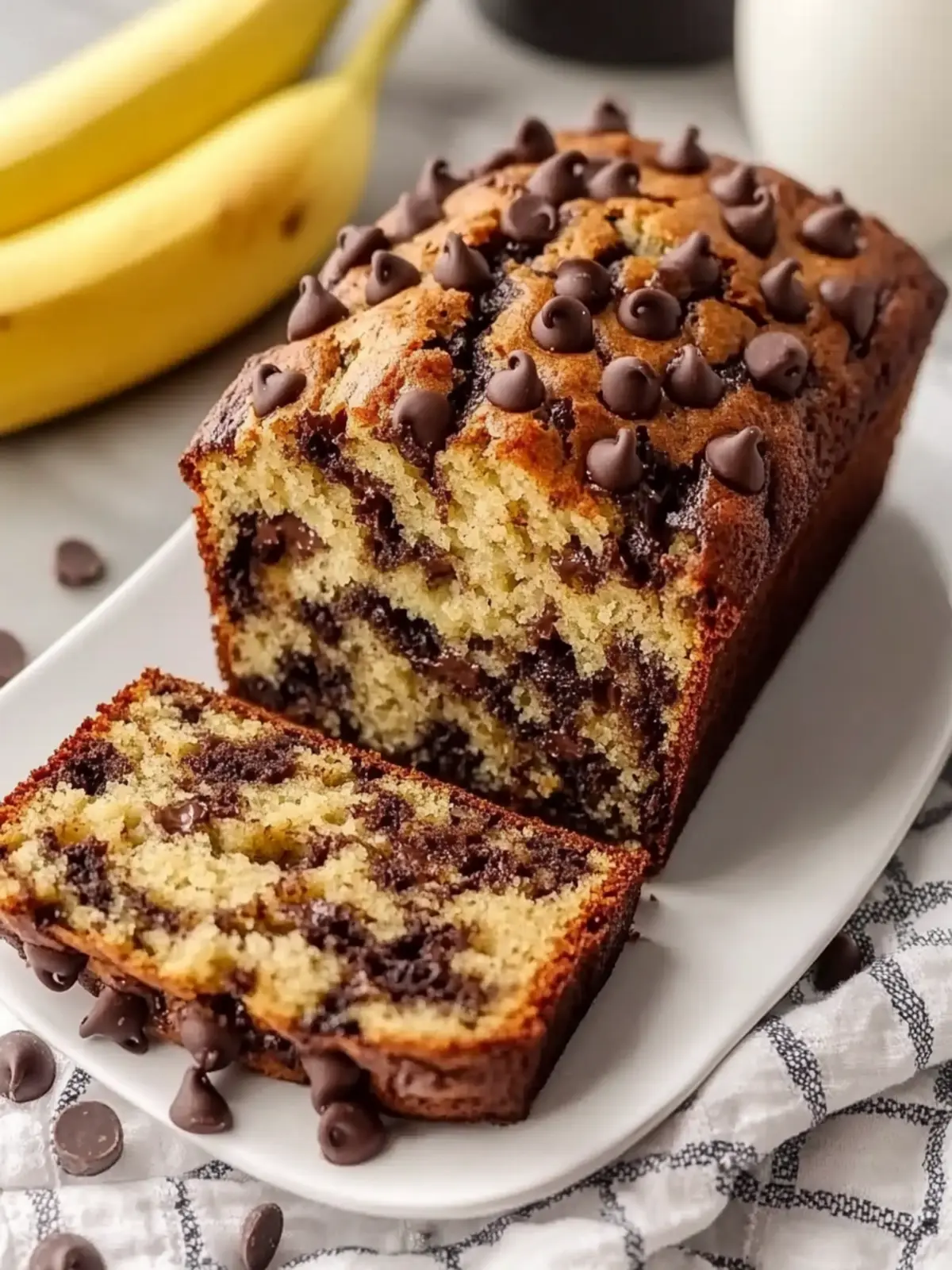 Moist Sweet Chocolate Chip Banana Bread That Everyone Loves 2 Sweet Chocolate Chip Banana Bread