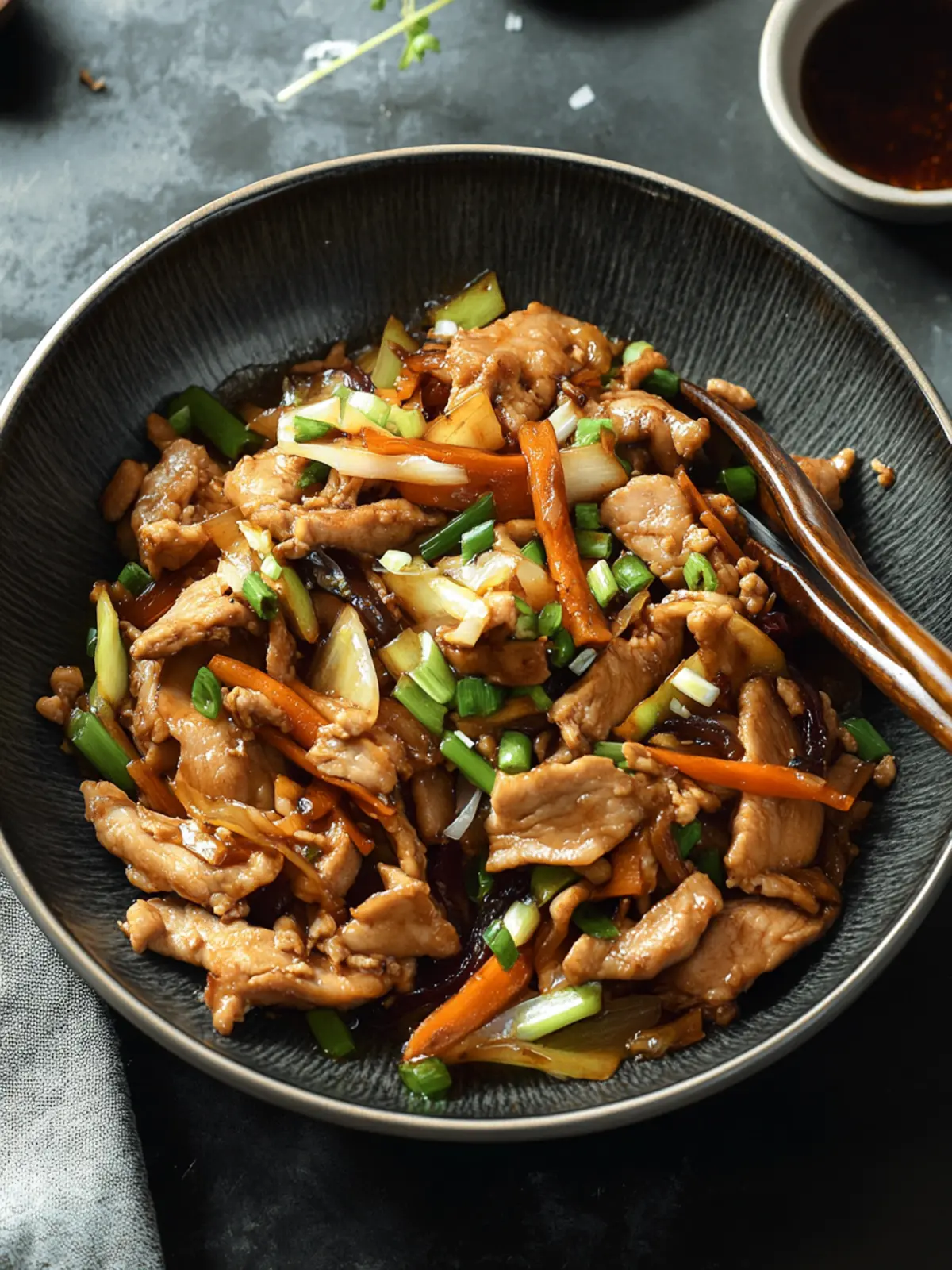 Mouthwatering Chinese Moo Shu Pork: Quick Stir-Fry Delight 3 Chinese Moo Shu Pork (Stir-Fried Pork with Vegetables)
