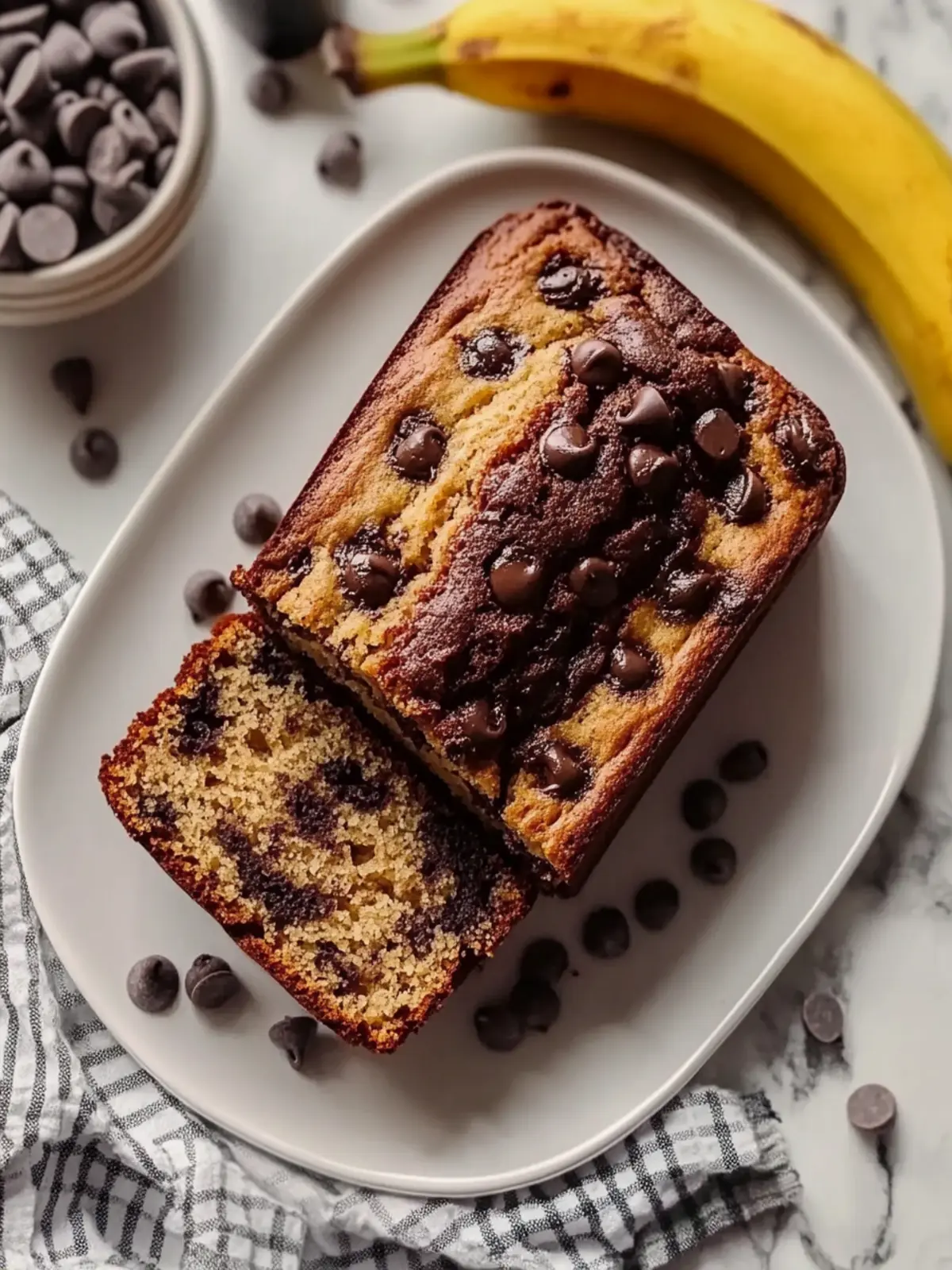 Moist Sweet Chocolate Chip Banana Bread That Everyone Loves 5 Sweet Chocolate Chip Banana Bread