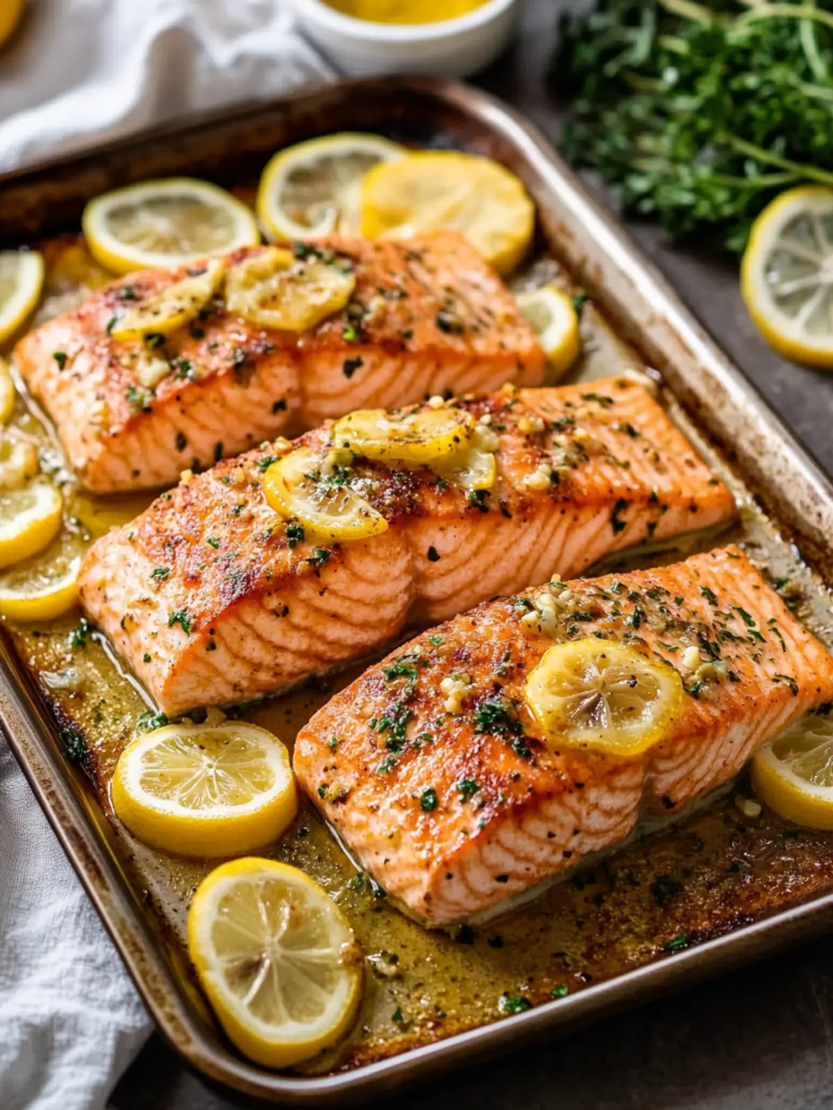 Irresistible Sheet Pan Lemon Garlic Butter Salmon in 30 Minutes 4 Sheet Pan Lemon Garlic Butter Salmon