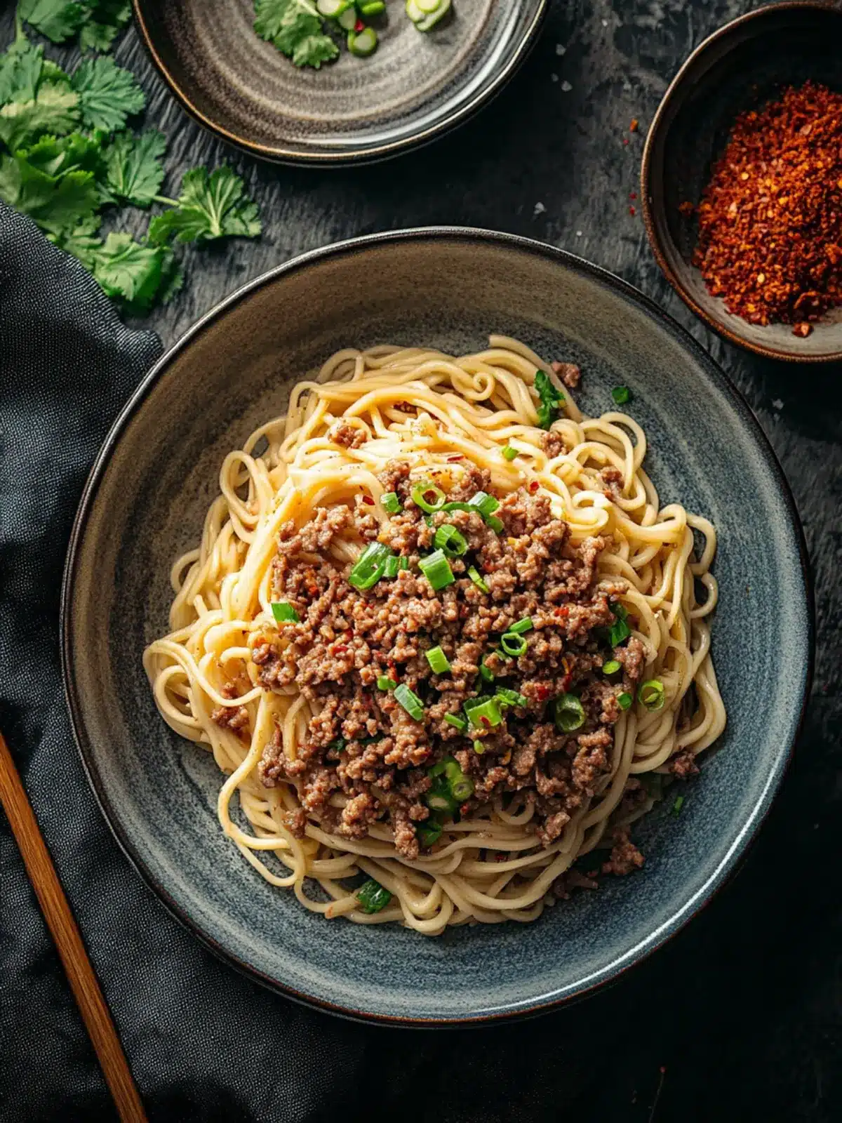 Savory Asian Ground Beef Noodles in One Quick Pot 4 Asian Ground Beef Noodles