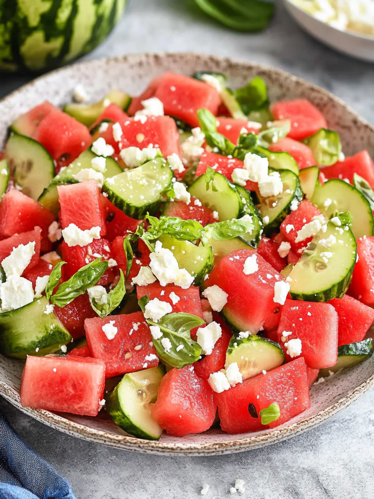 Easy Watermelon Salad with Feta: Refreshing Summer Delight 5 Easy Watermelon Salad (with feta)