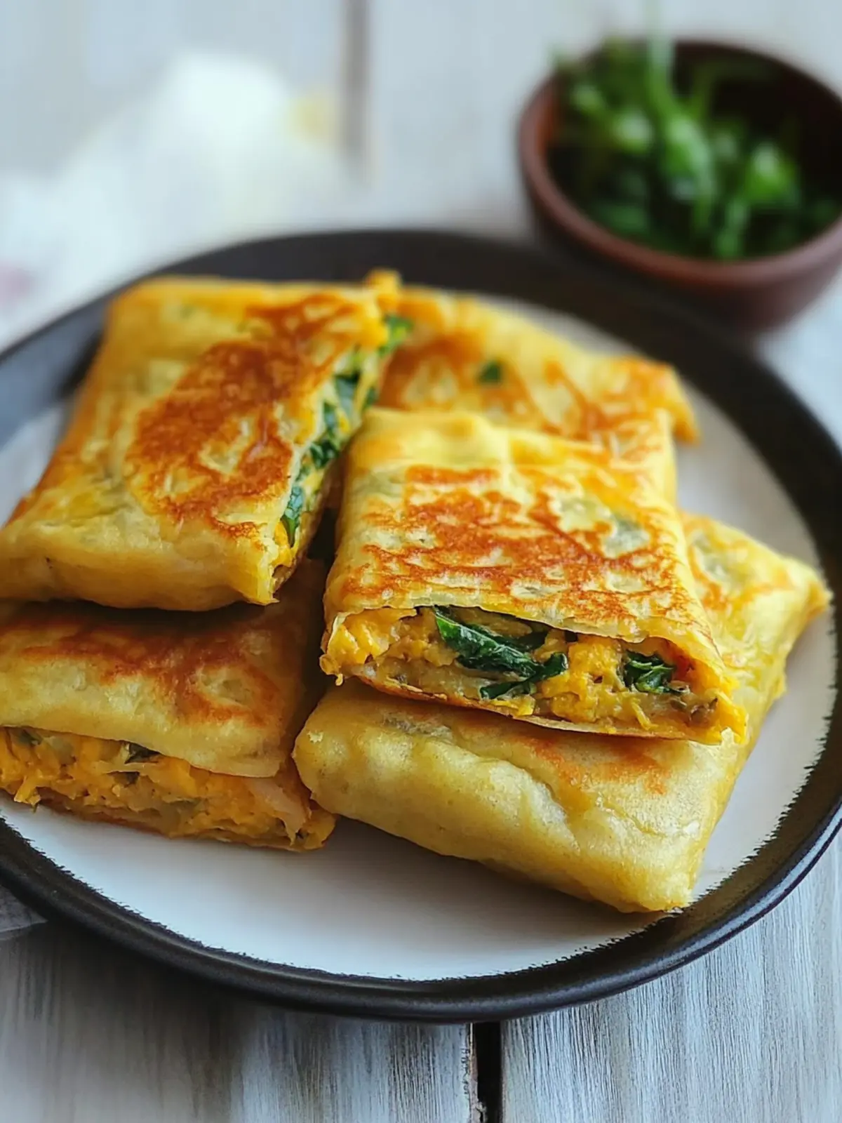 Indonesian Martabak Telur: Savory Stuffed Pancake Delight 2 Indonesian Martabak Telur (Stuffed Pancake)