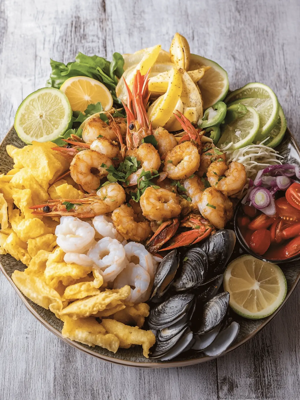 Savory Peruvian Jalea: A Seafood Platter Adventure! 4 Peruvian Jalea (Seafood Platter)