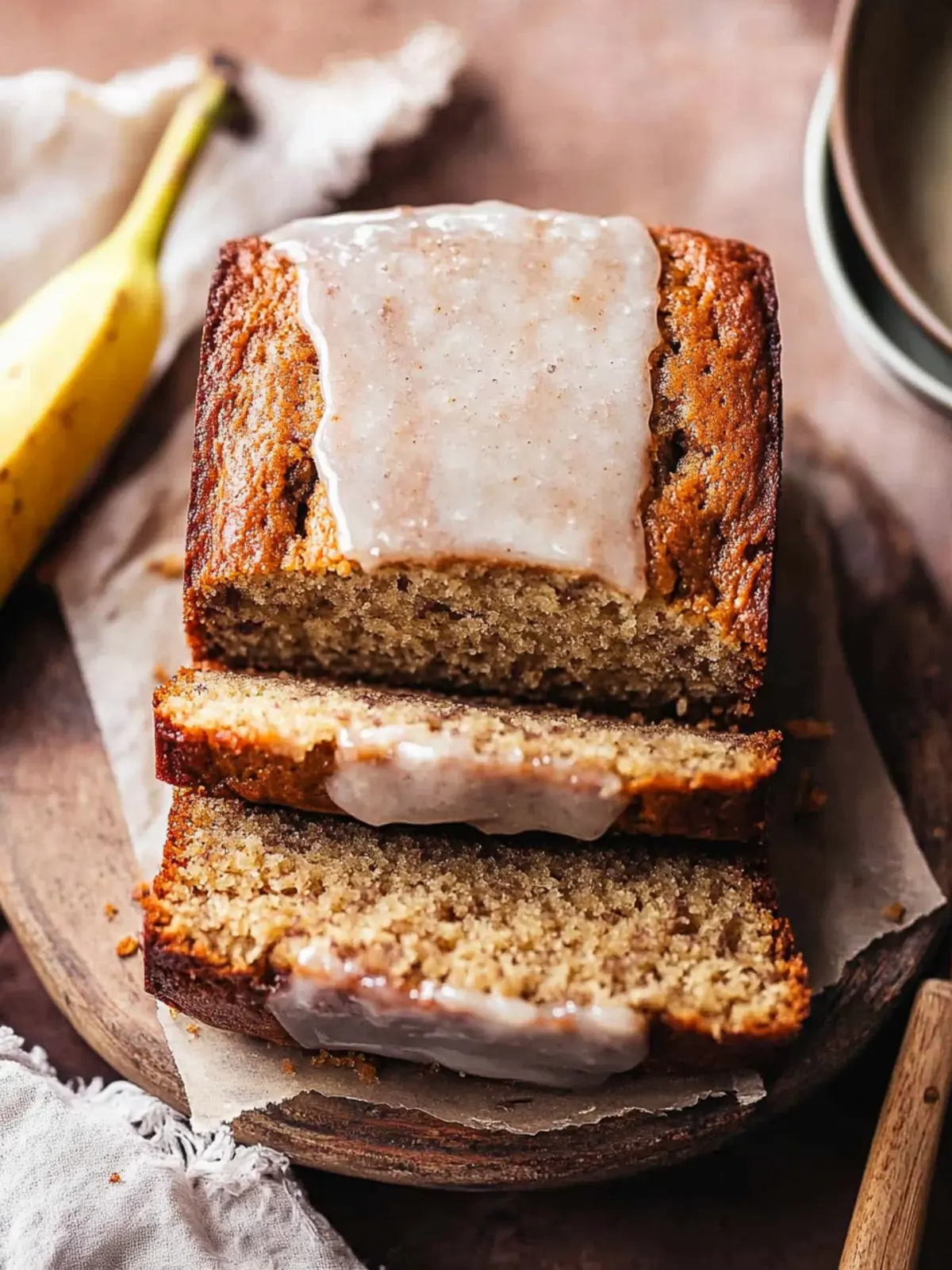 Ultra Moist Brown Butter Banana Bread with Irresistible Glaze 5 Ultra Moist Brown Butter Banana Bread with Glaze