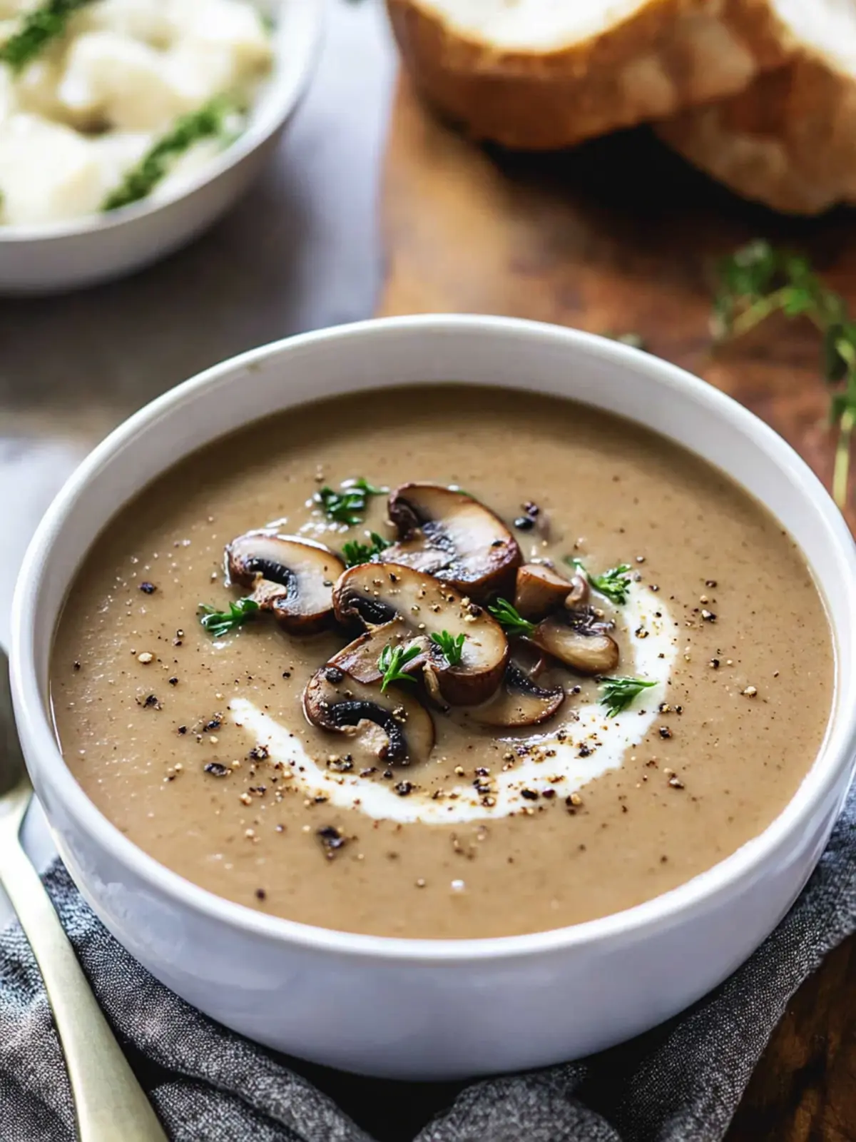 Creamy Mushroom Soup Recipe – Comfort in Every Spoonful 2 Mushroom Soup
