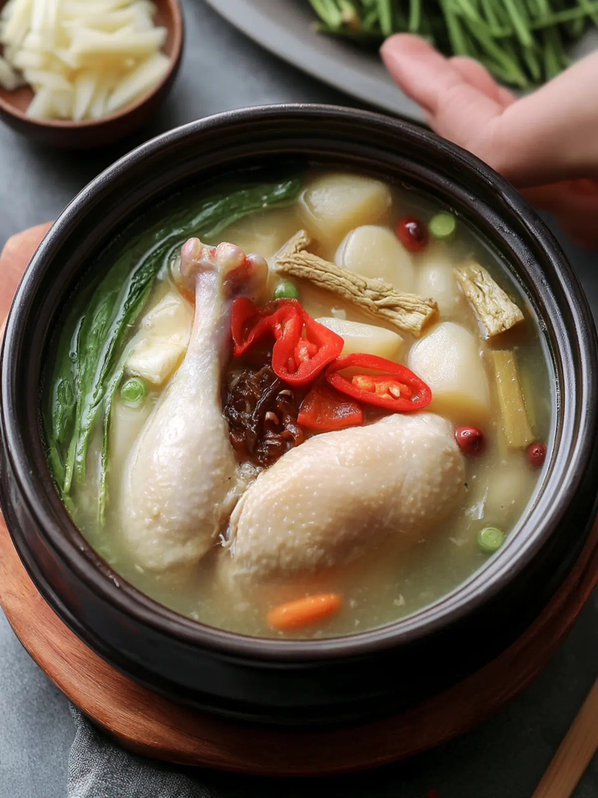 Nourish Your Soul with Korean Samgyetang Ginseng Chicken Soup 5 Korean Samgyetang (Ginseng Chicken Soup)