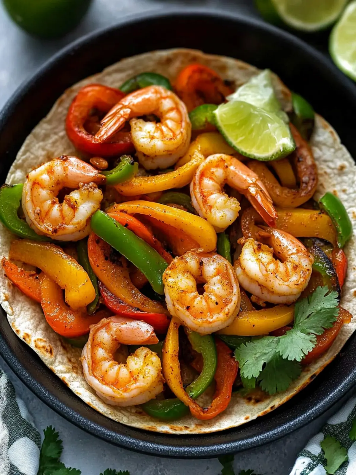 Spicy Shrimp Fajitas Ready in 20 Minutes or Less 3 Shrimp Fajitas