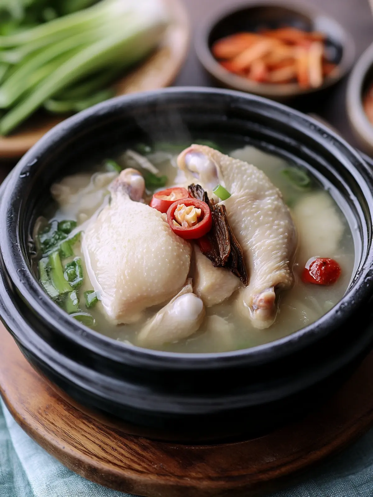 Nourish Your Soul with Korean Samgyetang Ginseng Chicken Soup 2 Korean Samgyetang (Ginseng Chicken Soup)