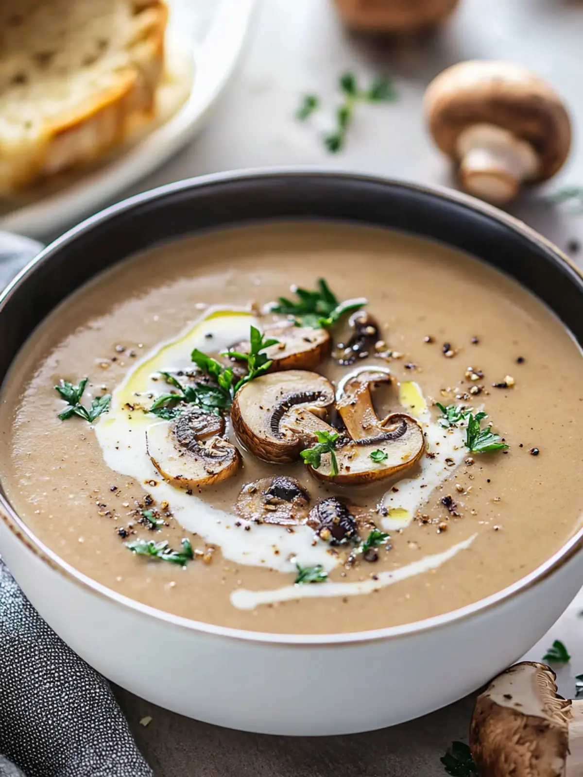 Creamy Mushroom Soup Recipe – Comfort in Every Spoonful 3 Mushroom Soup