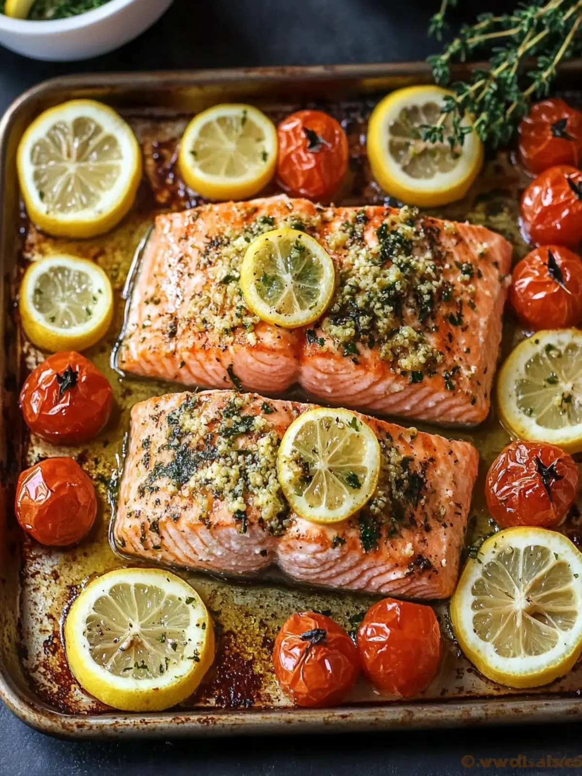Irresistible Sheet Pan Lemon Garlic Butter Salmon in 30 Minutes 2 Sheet Pan Lemon Garlic Butter Salmon