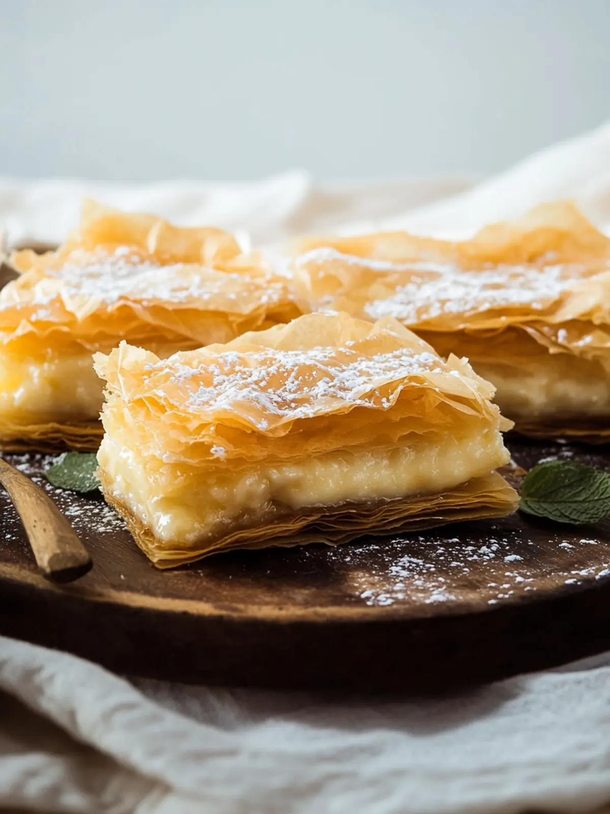 Irresistible Greek Bougatsa: Creamy Custard in Flaky Phyllo 5 Greek Bougatsa (Custard Filled Phyllo Pastry)