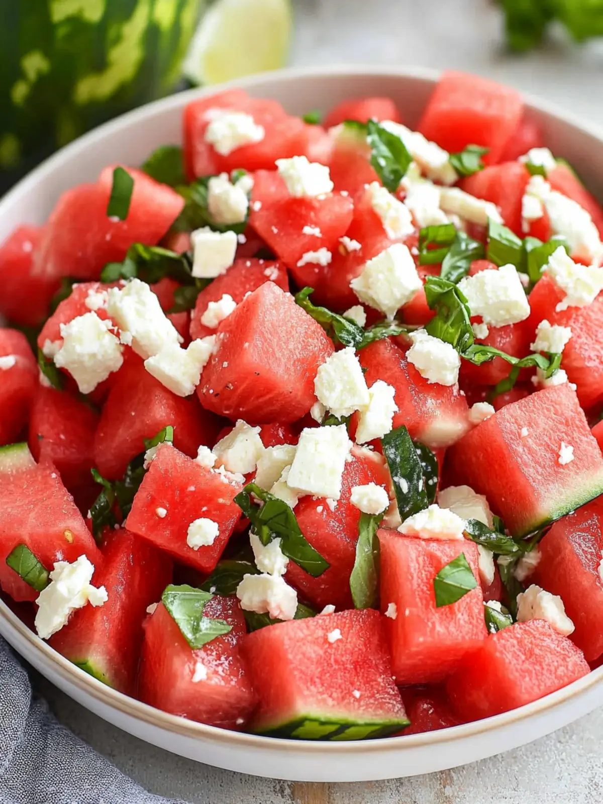Easy Watermelon Salad with Feta: Refreshing Summer Delight 4 Easy Watermelon Salad (with feta)