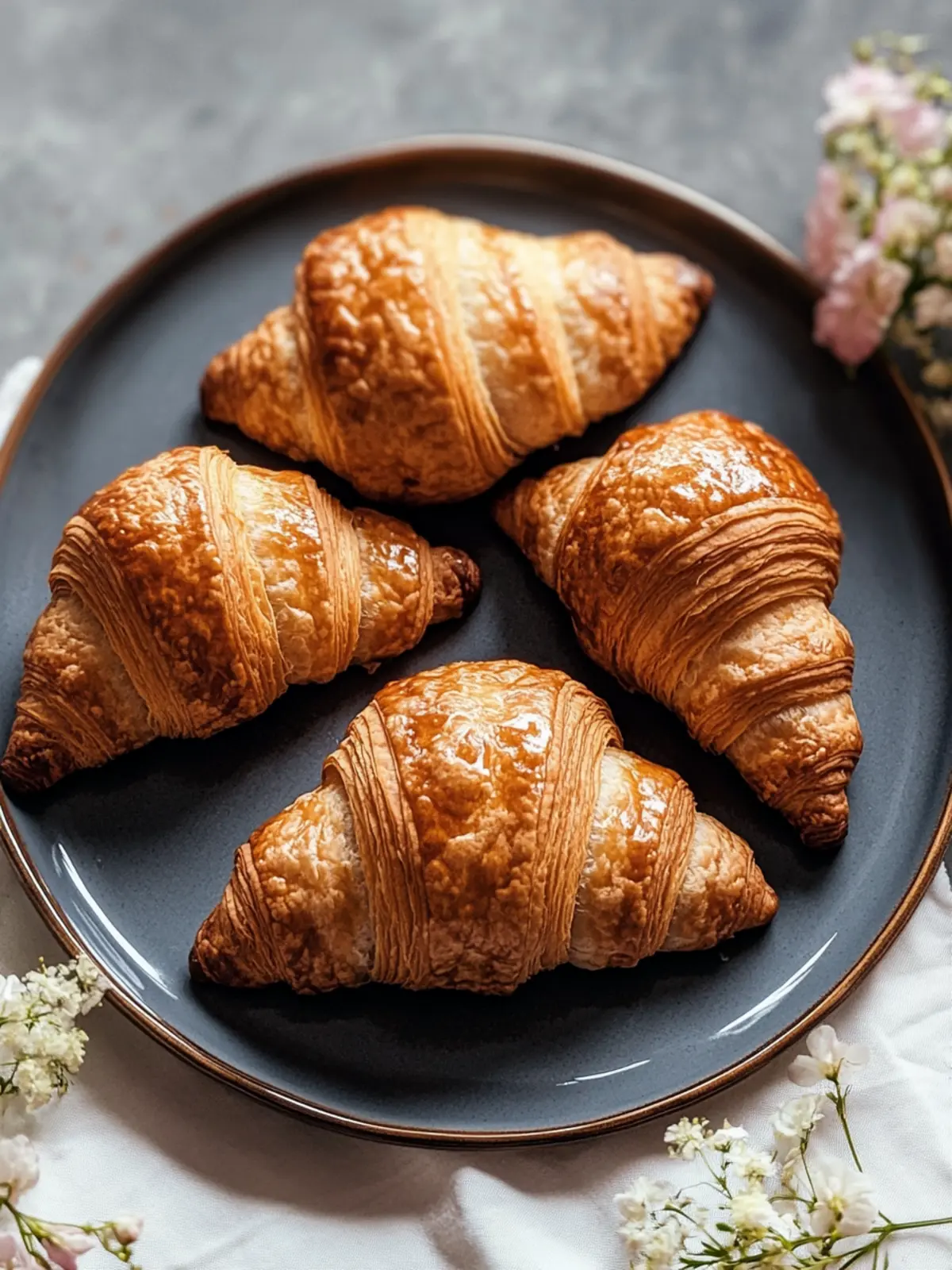 Perfect French Croissants: Buttery Pastry Made Easy 4 French Croissants (Buttery Pastry)