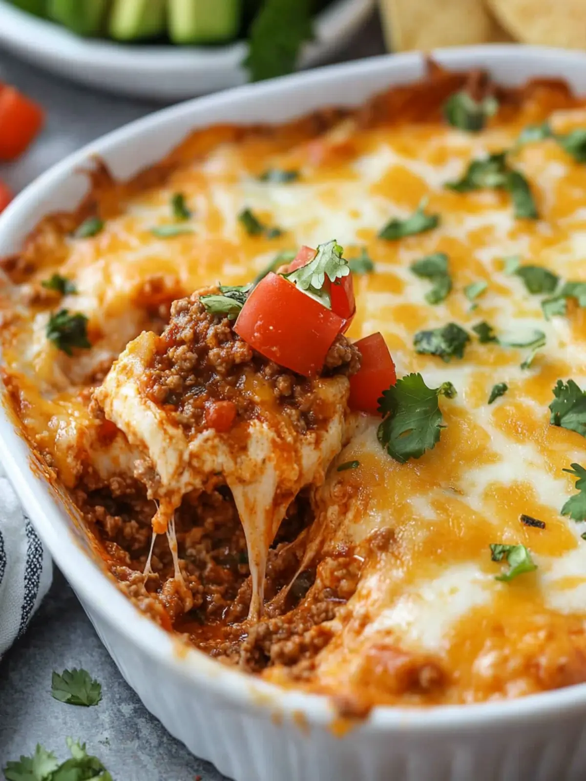Irresistibly Cheesy Baked Taco Ground Beef Dip for Parties 3 Baked Taco Ground Beef Dip