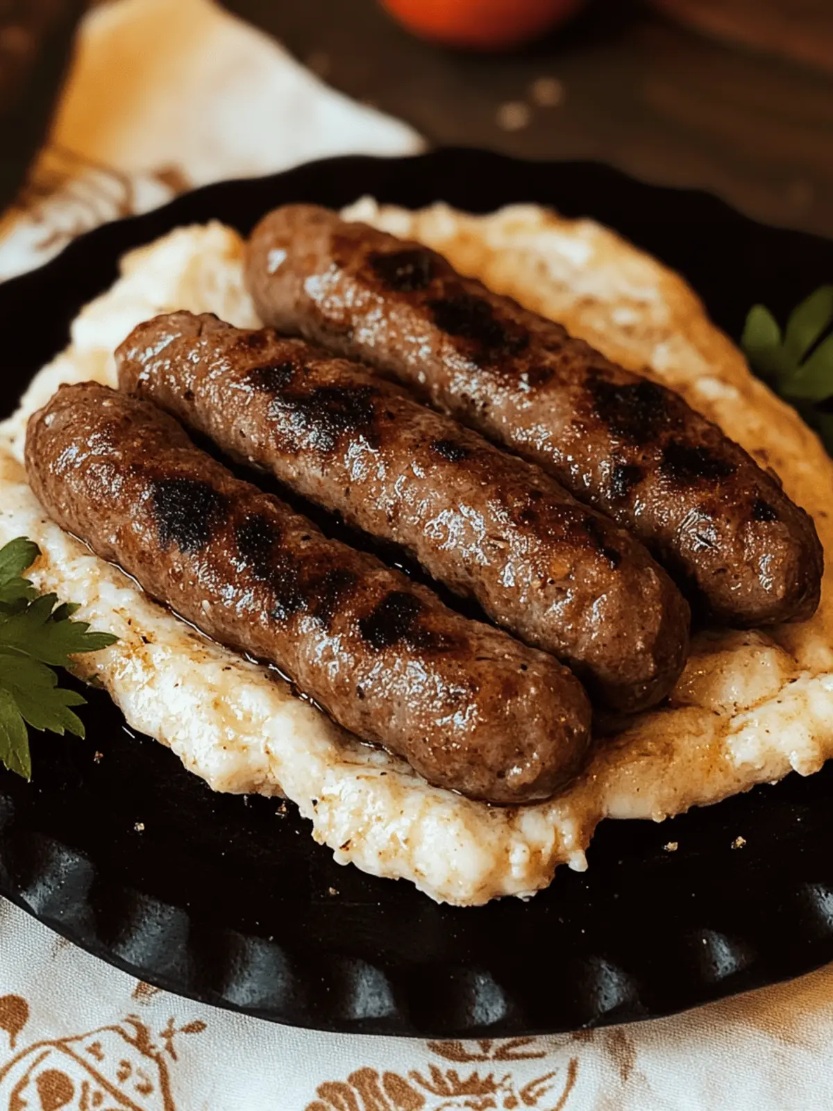Savor the Flavor: Authentic Bosnian Ćevapi Recipe You’ll Love 4 Bosnian Ćevapi (Grilled Minced Meat Sausages)
