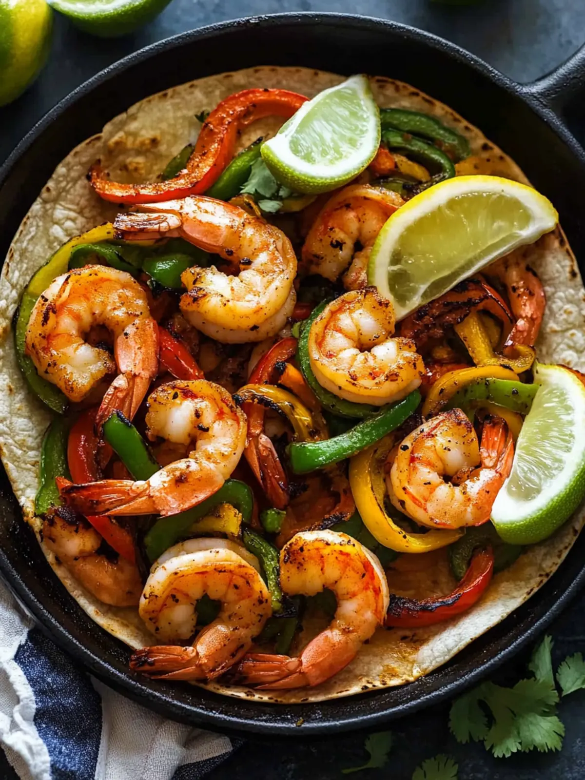 Spicy Shrimp Fajitas Ready in 20 Minutes or Less 2 Shrimp Fajitas