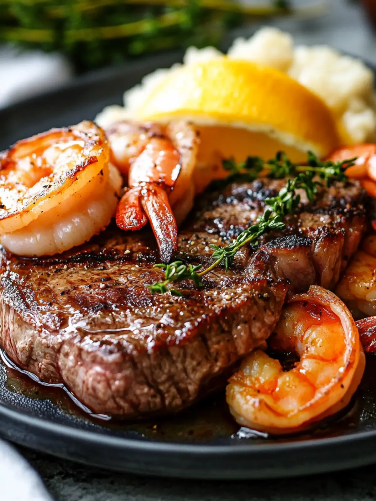 Surf and Turf Delight: Perfect NY Steak and Shrimp Combo 3 Surf and Turf (NY Steak and Shrimp)