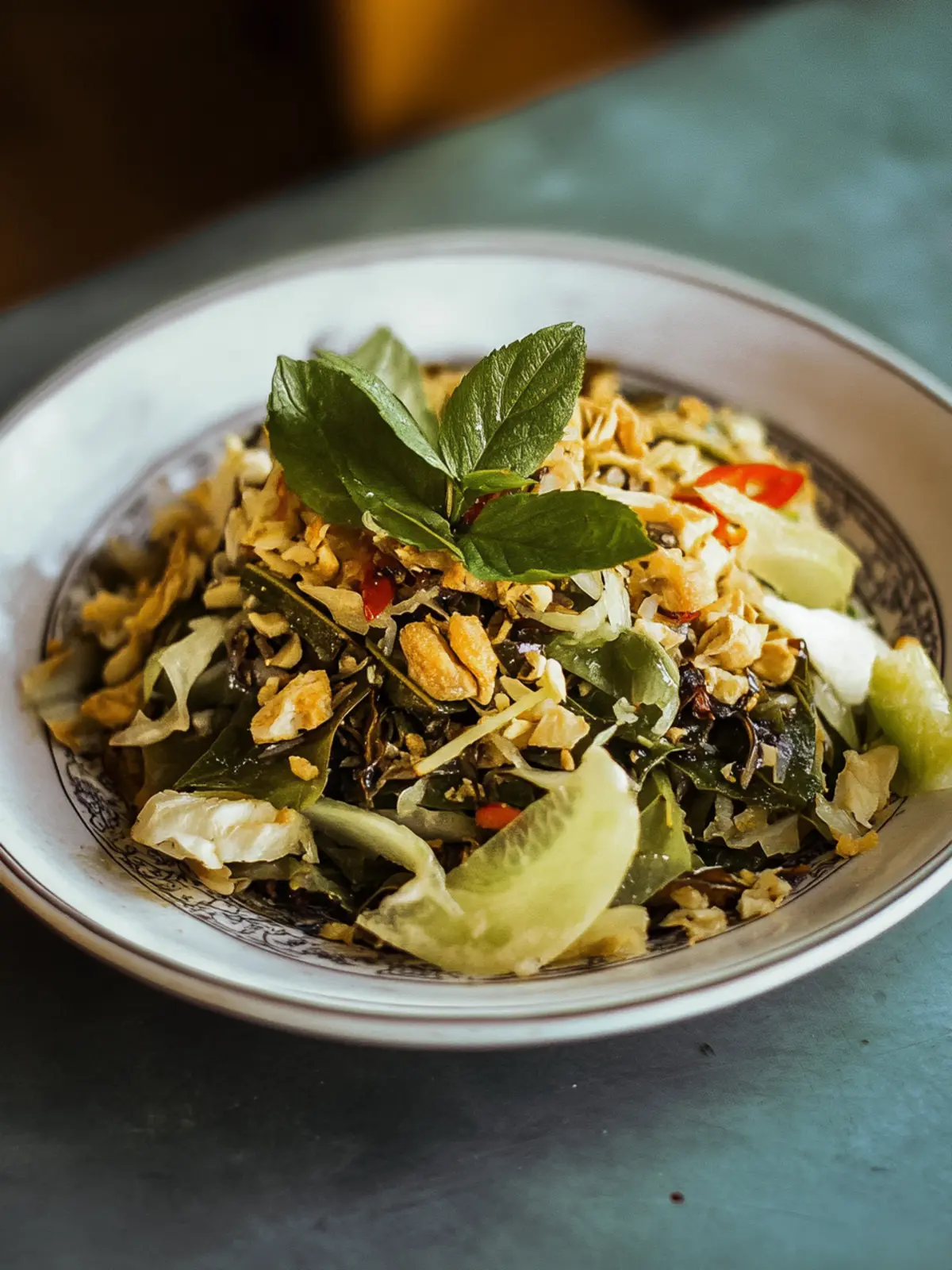 Burmese Laphet Thoke: Elevate Your Salad Game Today 2 Burmese Laphet Thoke (Tea Leaf Salad)